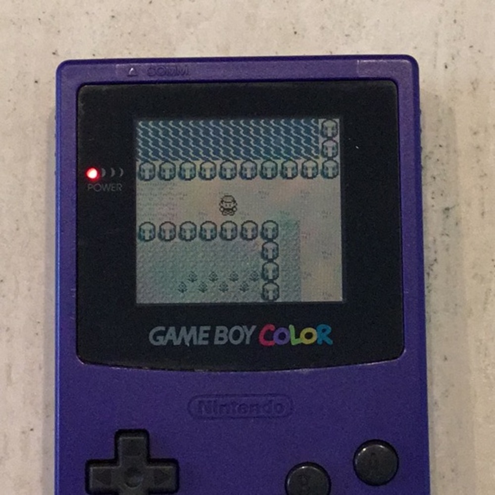 Nintendo Gameboy Color Console System Grape Purple Handheld Game Boy Authentic - Picture 3 of 16